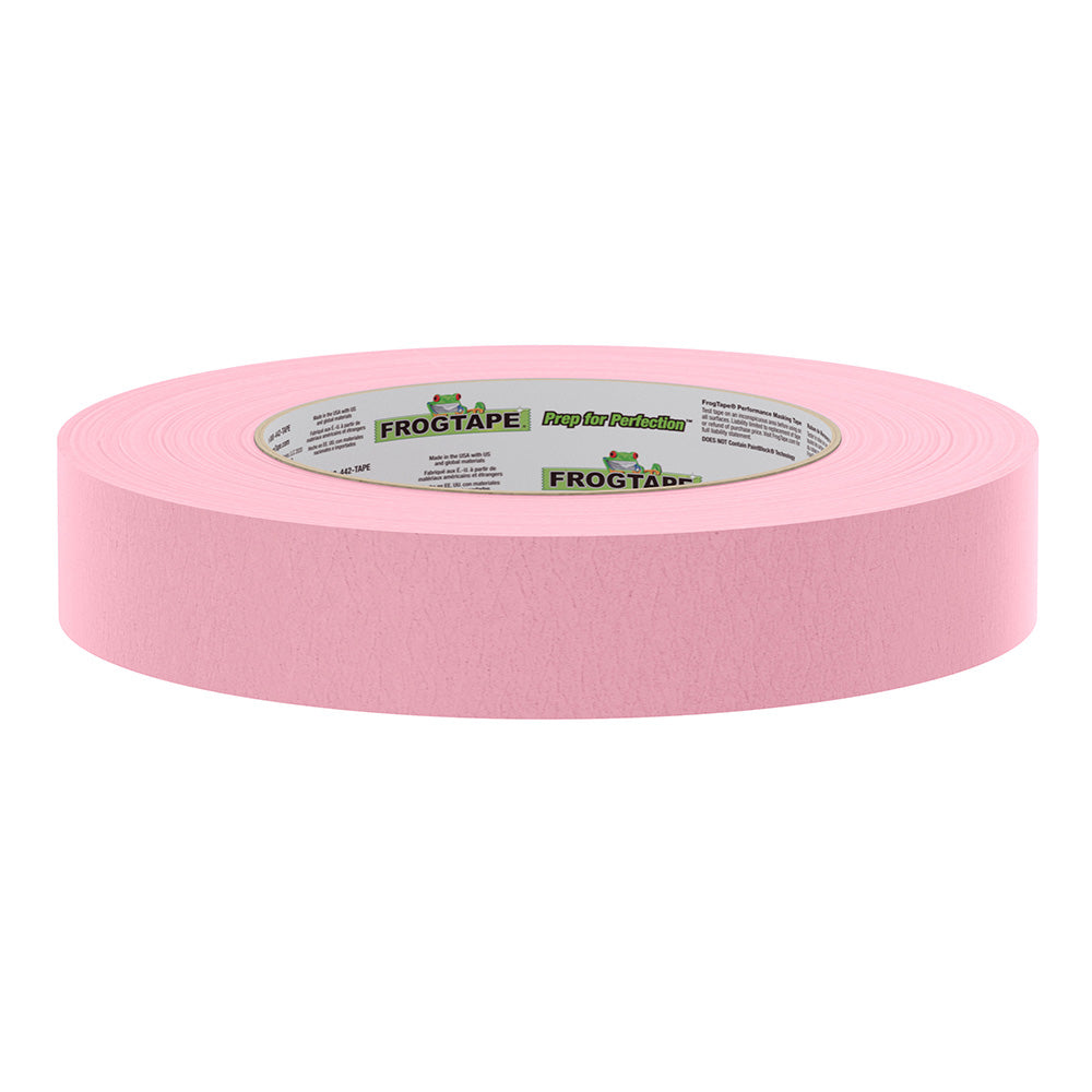 FrogTape CP 325 Medium-High Adhesion Masking Tape - 24MM x 55M x 12-Pack - Pink - Rated f/325F [105333]
