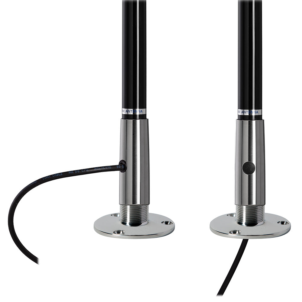 Scout Titan Series 4' Black VHF Antenna 3dB Stainless Steel Ferule w/5M RG-58 Includes PL-259 [PF AN NVHF00045T]