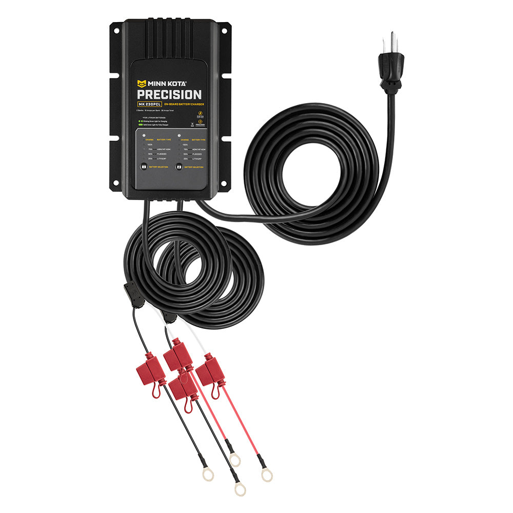 Minn Kota On-Board Precision Charger MK-230 PCL 2 Bank x 15 AMP LI Optimized Charger [1832304]